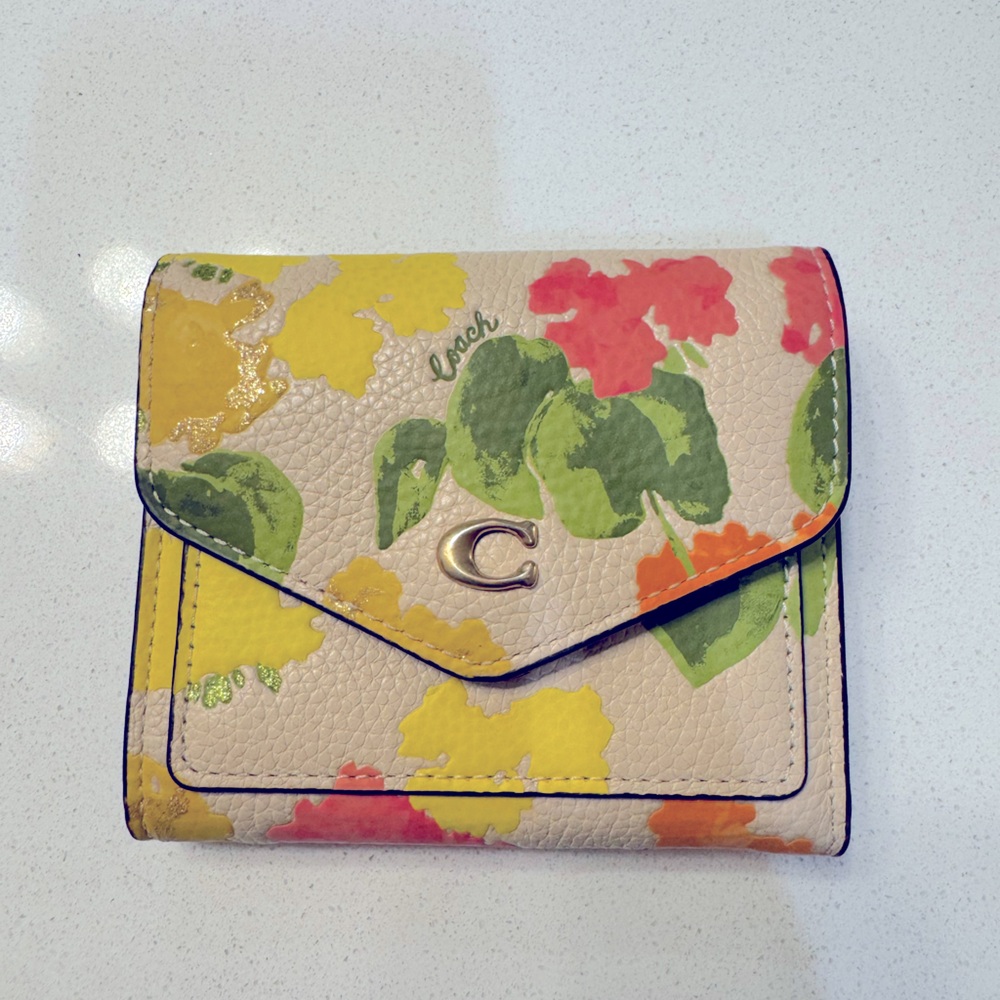 Coach Trifold Wallet with Gold hardware